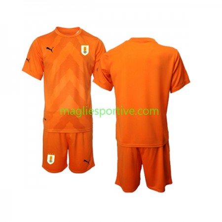 Completo Calcio Uruguay Portiere Bambino Divisa Trasferta Mondiali 2022